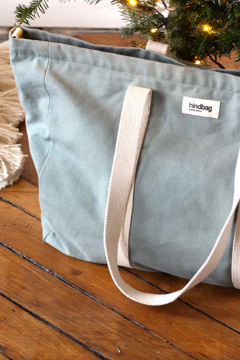 Sac de voyage en coton bio | Sauge "jean sauge"