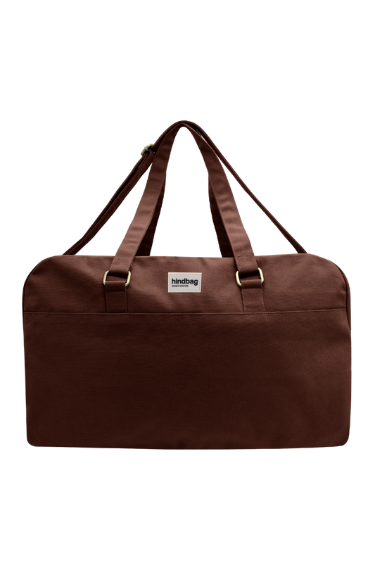 Sac voyage en coton bio | olive "yves chocolat"