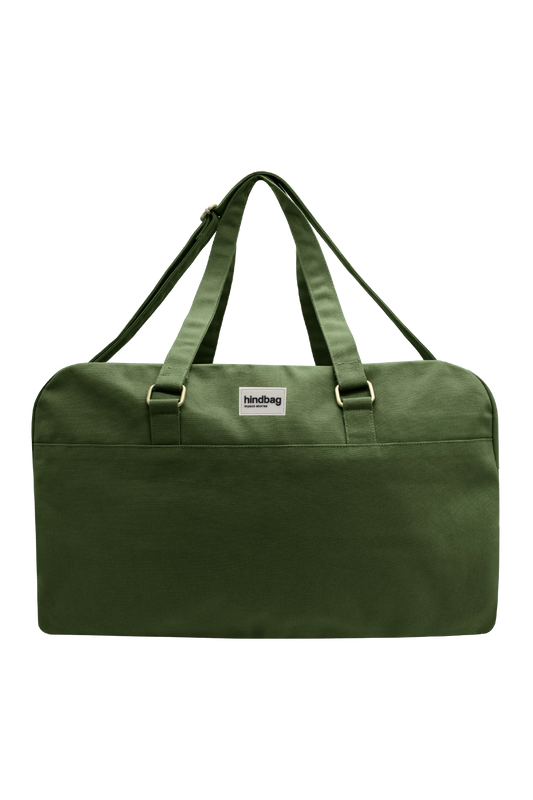 Sac de voyage déperlant en coton biologique | vert "yves olive"