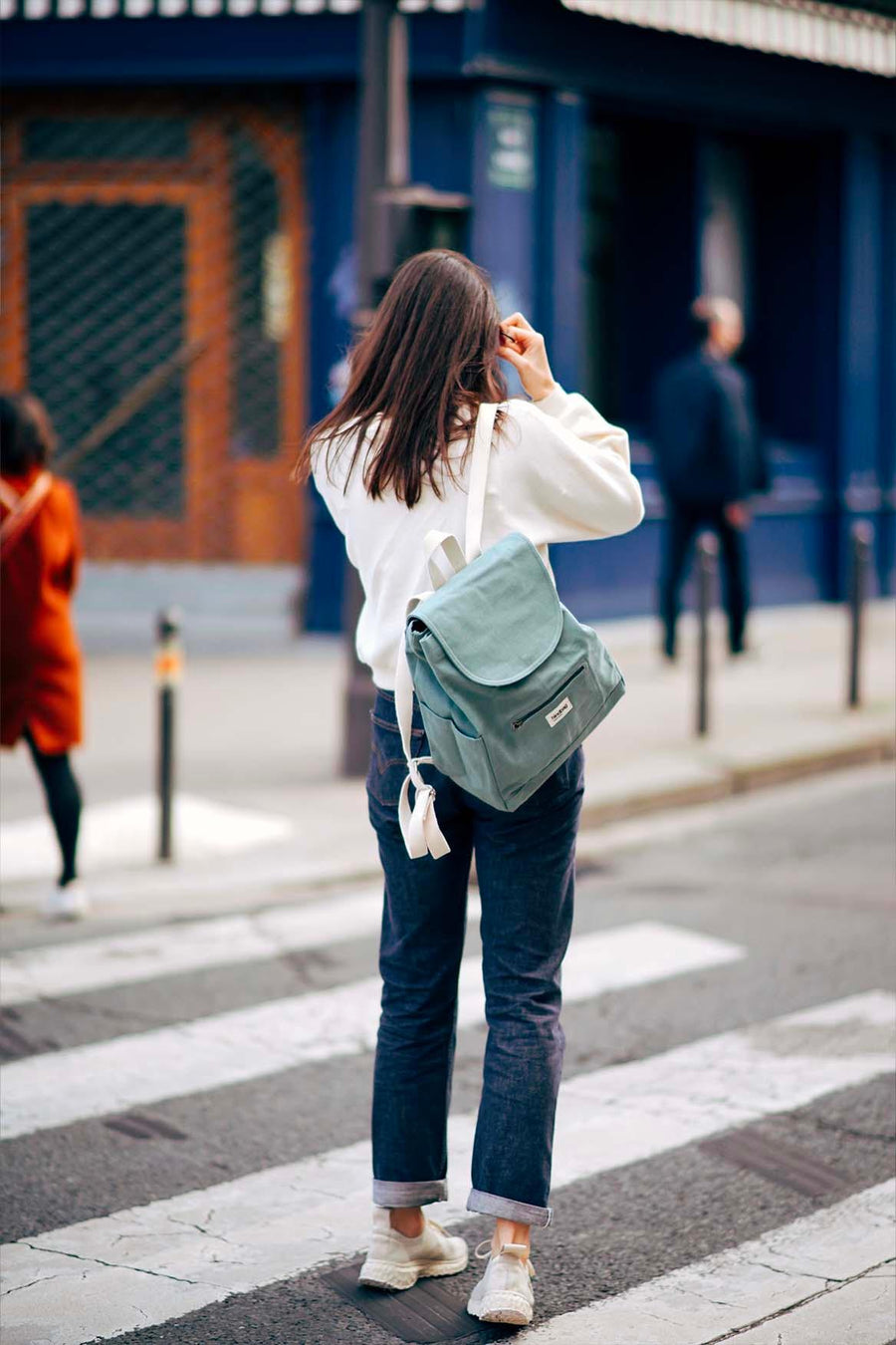 Sac à dos en coton bio | Sauge "eliot sauge"