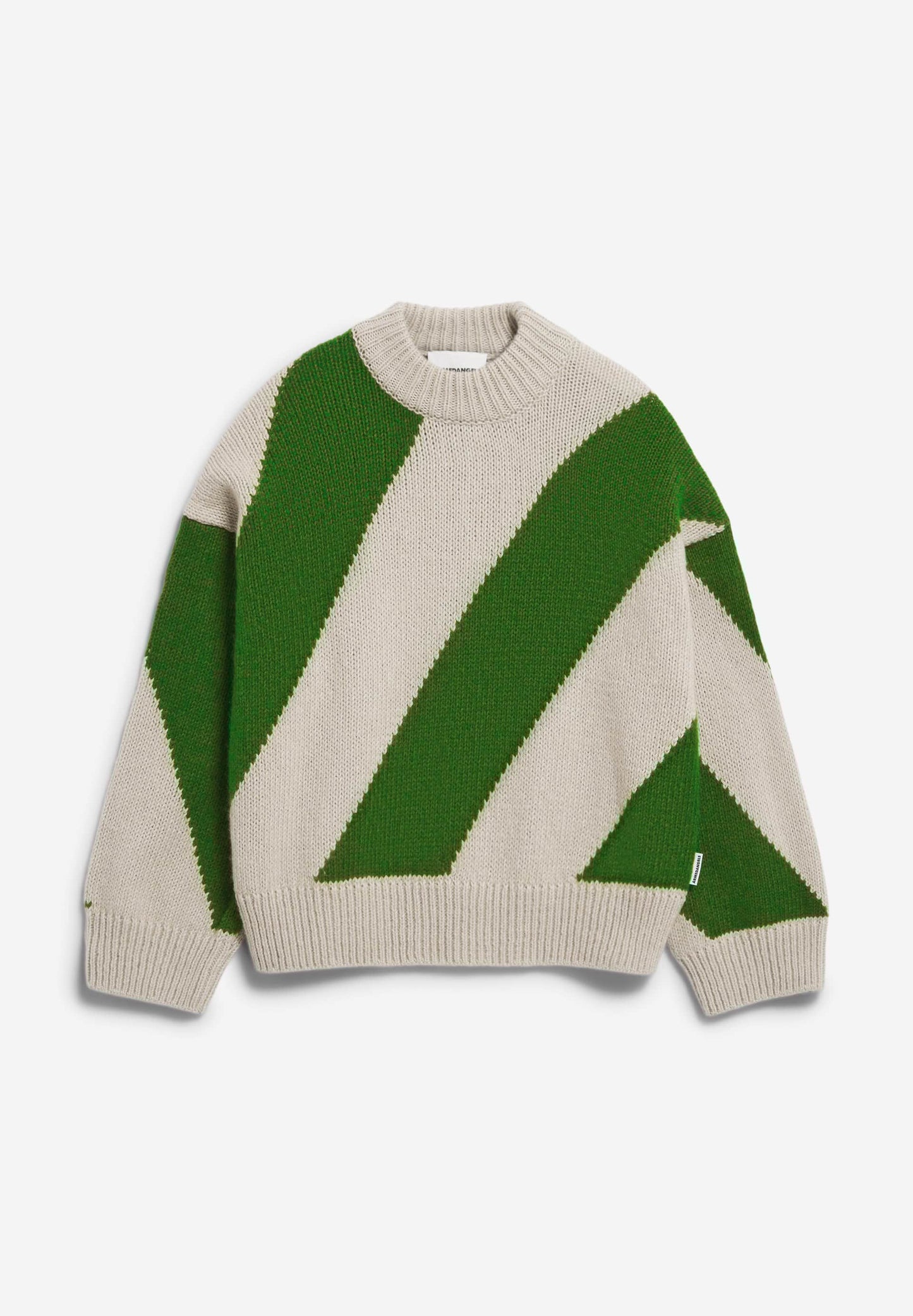 Pull en coton bio | vert "sadnaa stripes - gravel ivy green"