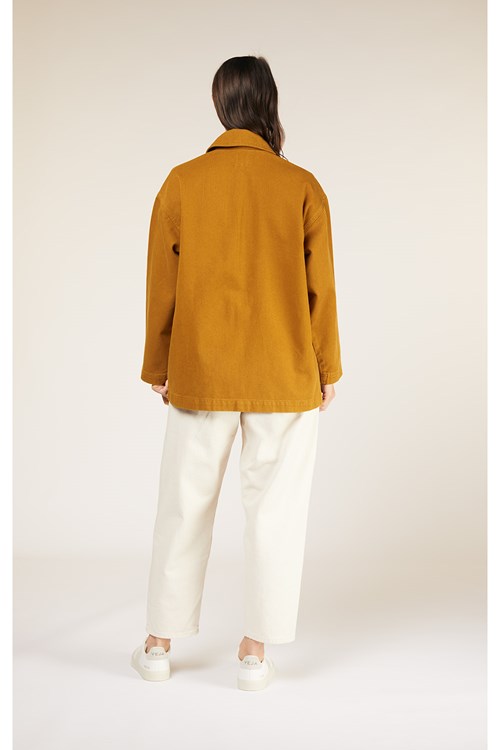 Veste marron en coton bio - sally