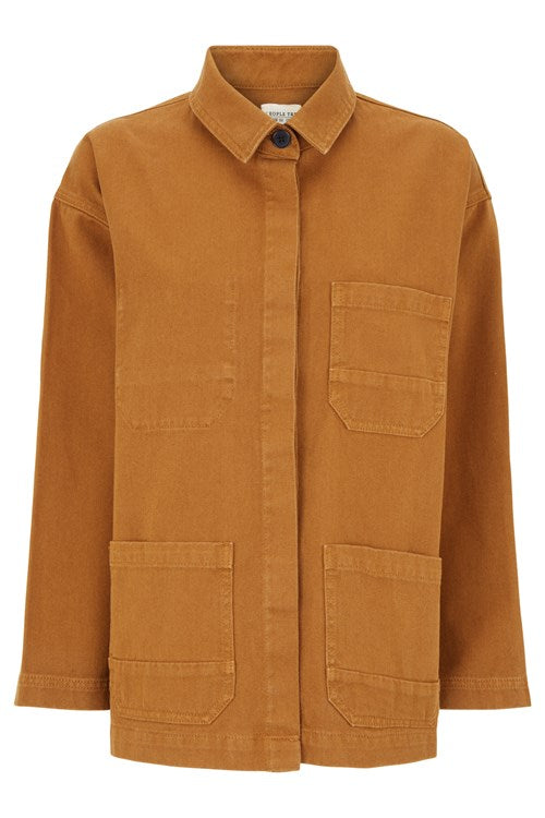 Veste marron en coton bio - sally
