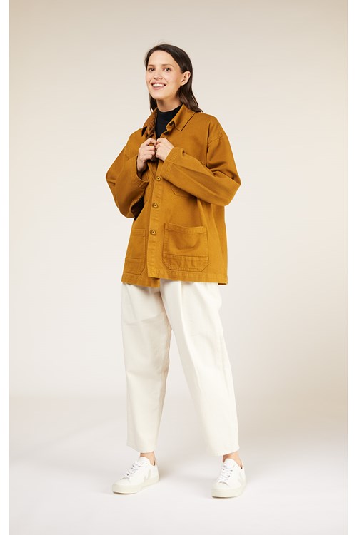 Veste marron en coton bio - sally