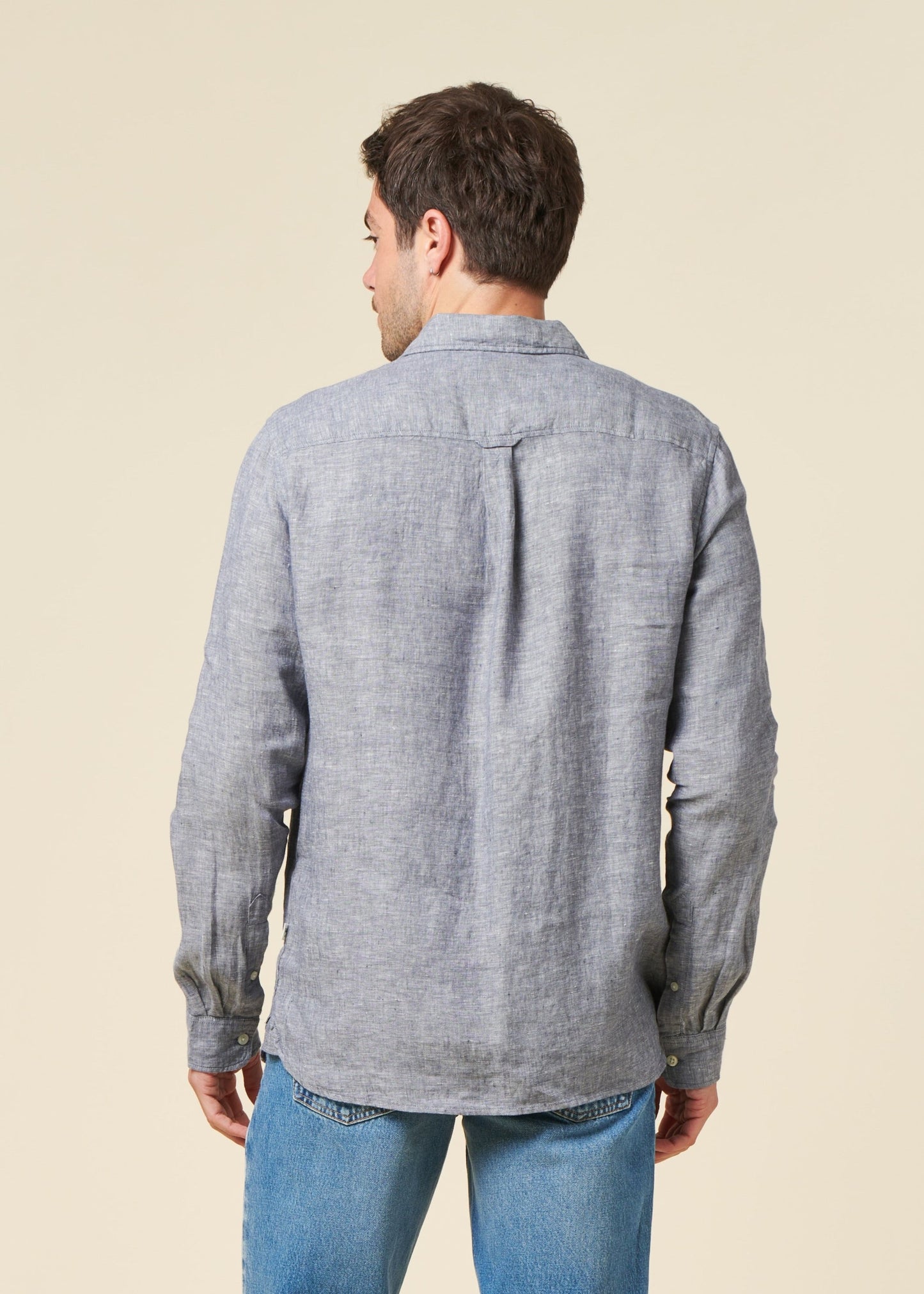 Chemise en lin biologique | vintage indigo "regular linen shirt vintage indigo"