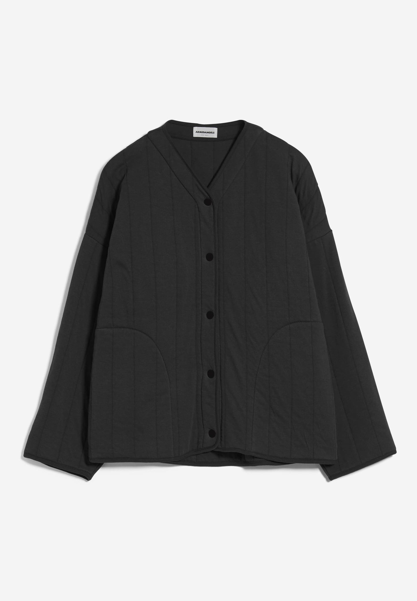 Veste matelassée noire en coton bio et matière recyclée - samiaa black