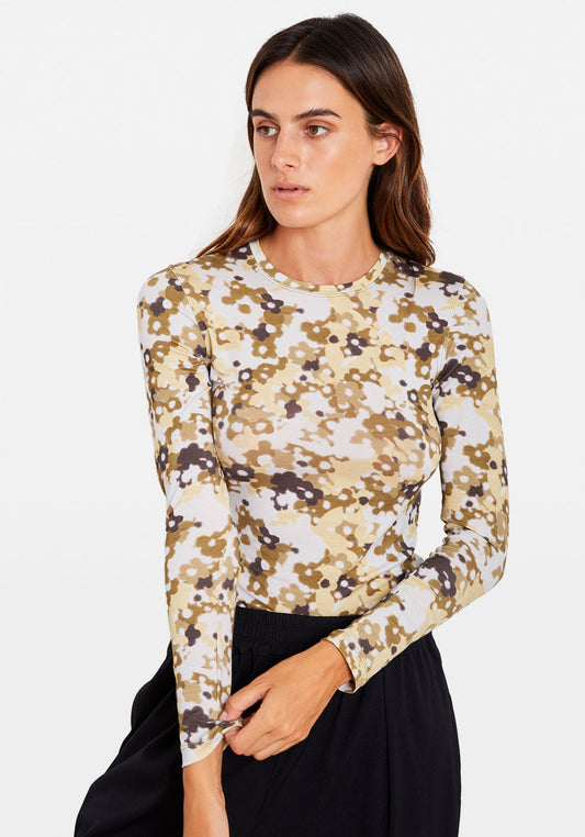 T-shirt manches longues à motifs floraux en tencel - rosie t-shirt ls camo