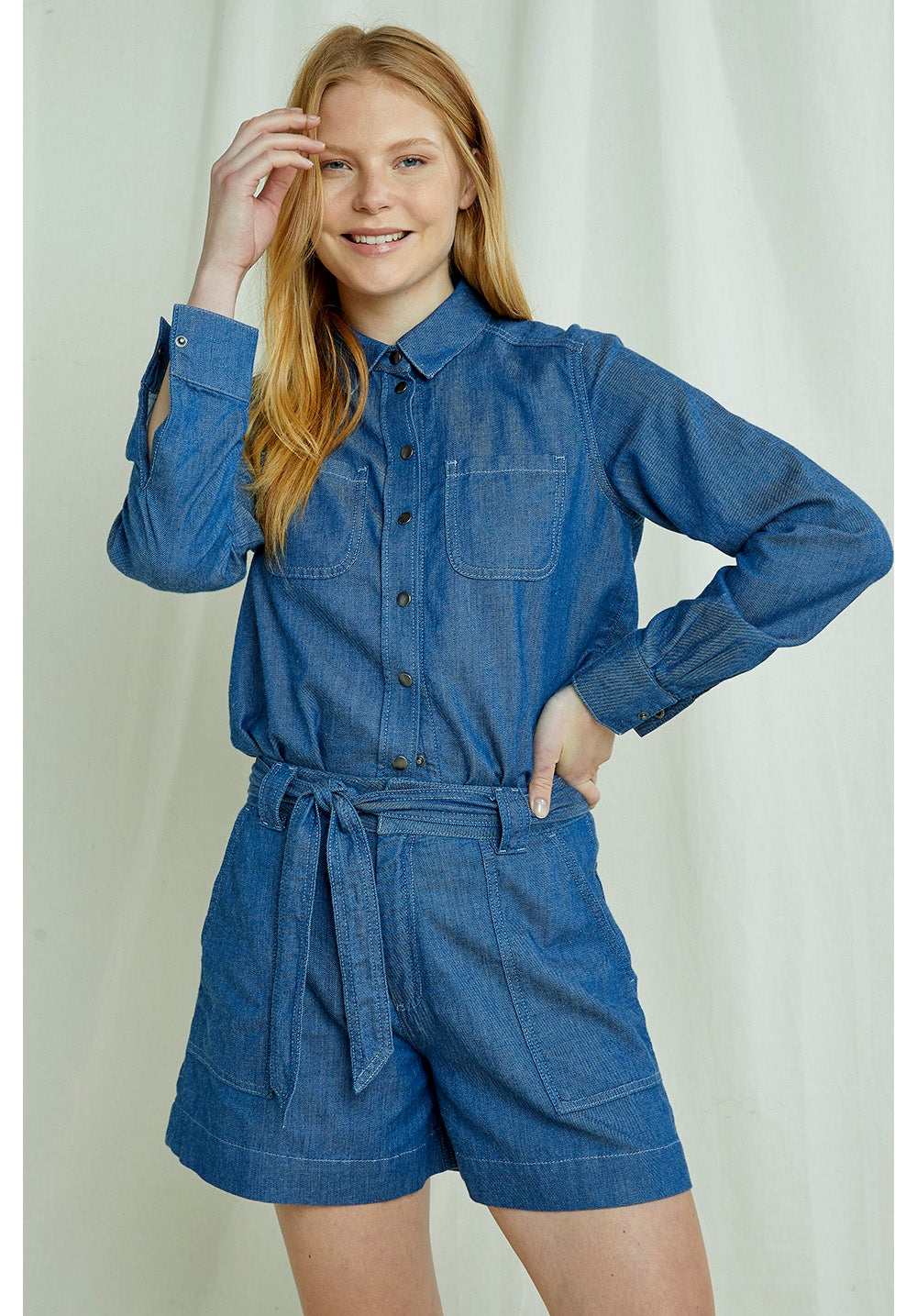 Chemise effet jean en coton bio - Sana