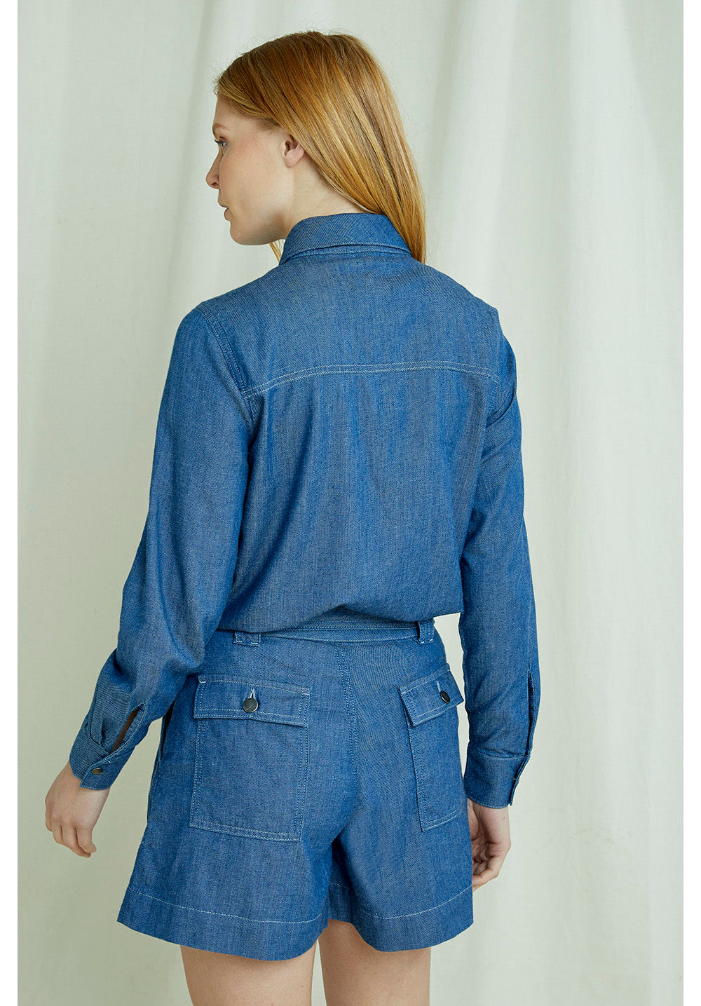 Chemise effet jean en coton bio - Sana