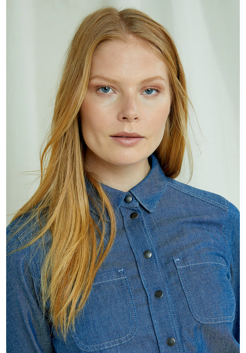 Chemise effet jean en coton bio - Sana
