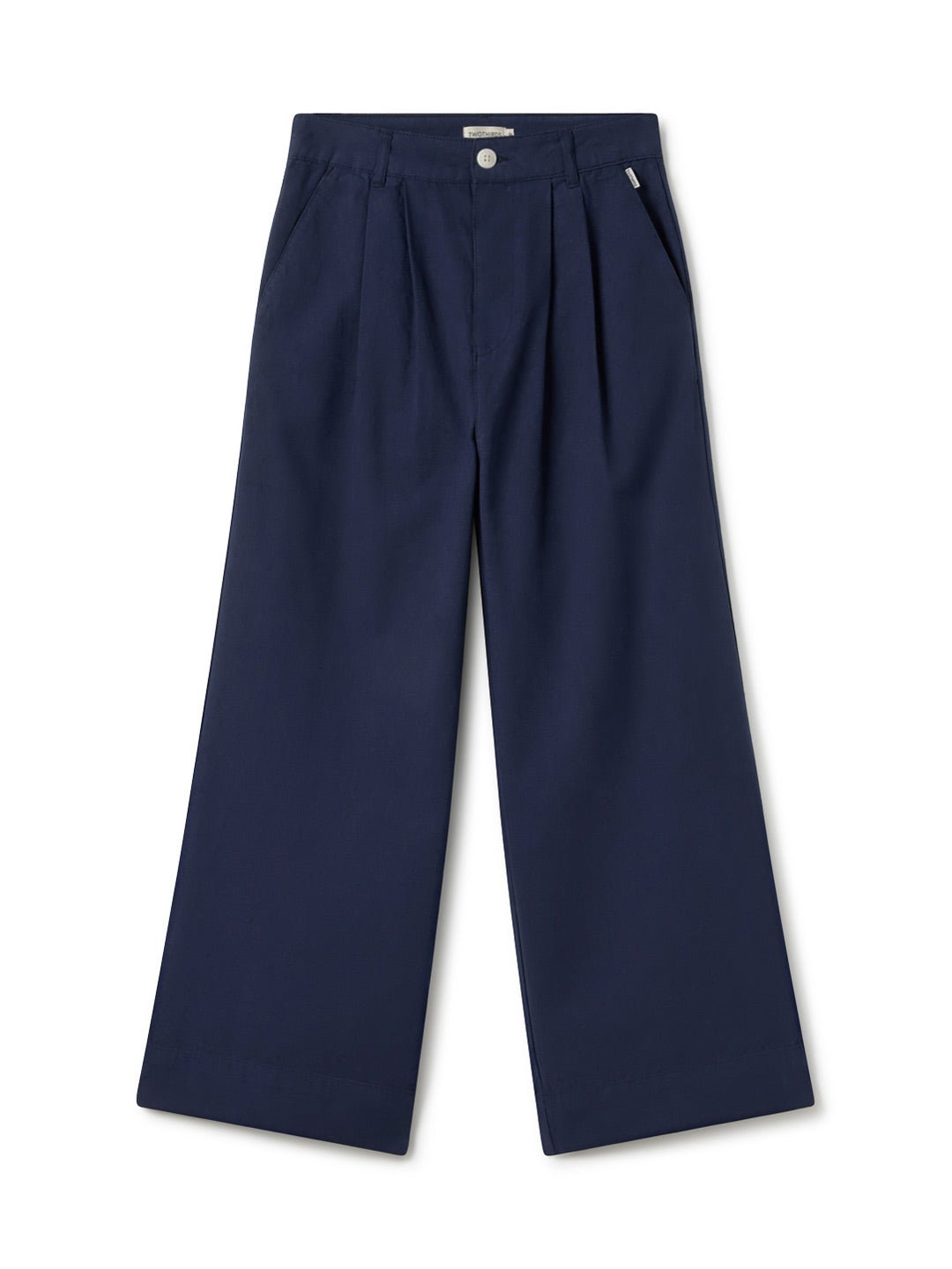 Pantalon ample en coton biologique | bleu "Sandhamn - blue night"