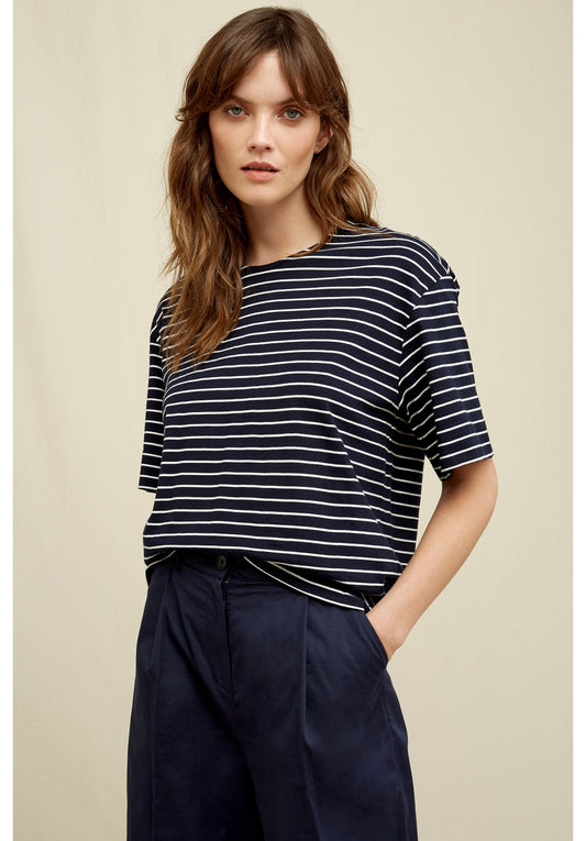 T-shirt rayé en coton bio - Sarah