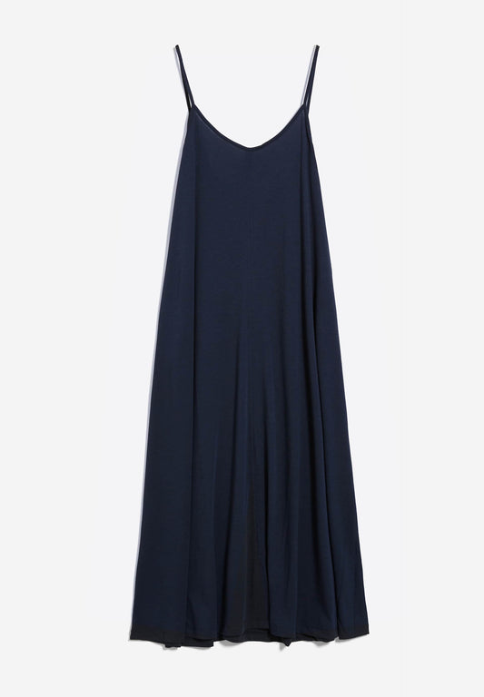 Robe longue marine en tencel et coton bio - sarinyaa night sky