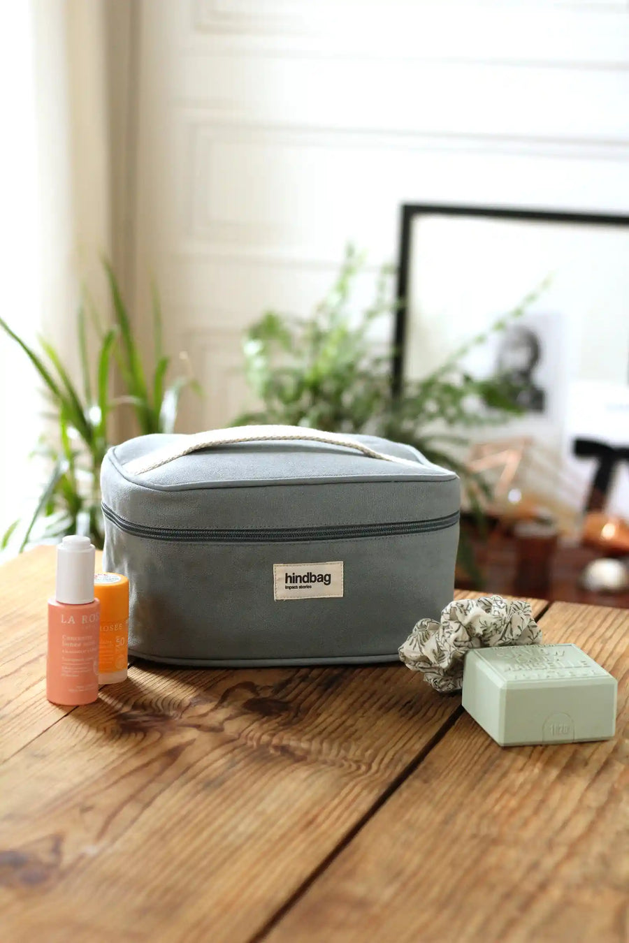 Trousse de toilette en coton bio | sauge "gaspard sauge"