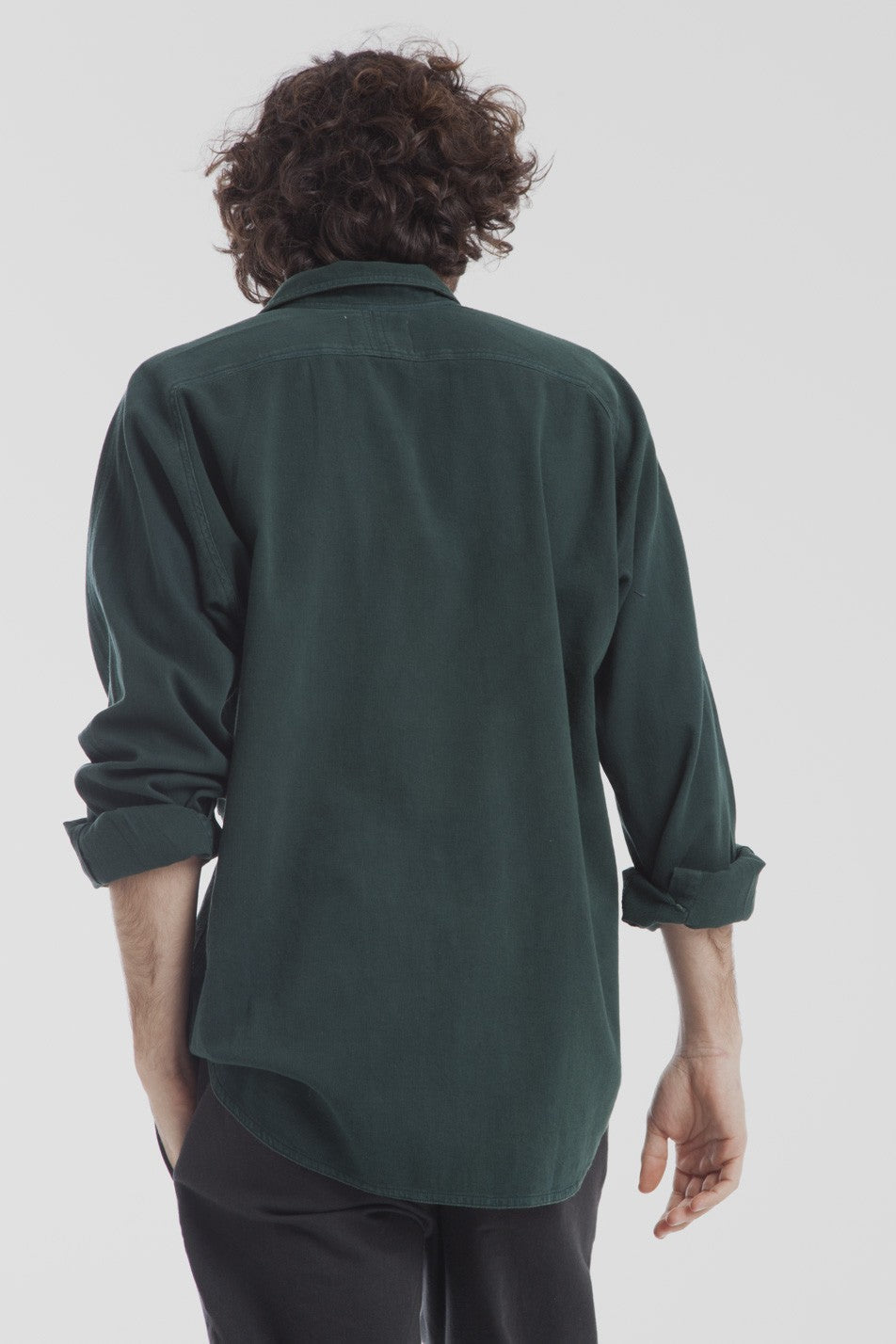 Chemise verte en coton bio - Santi