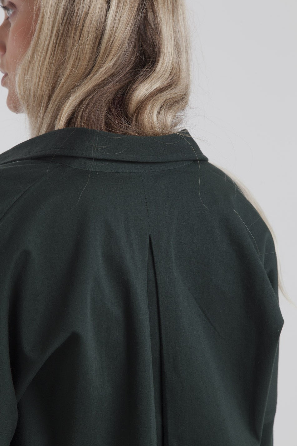 Surchemise verte en coton bio - Sheena