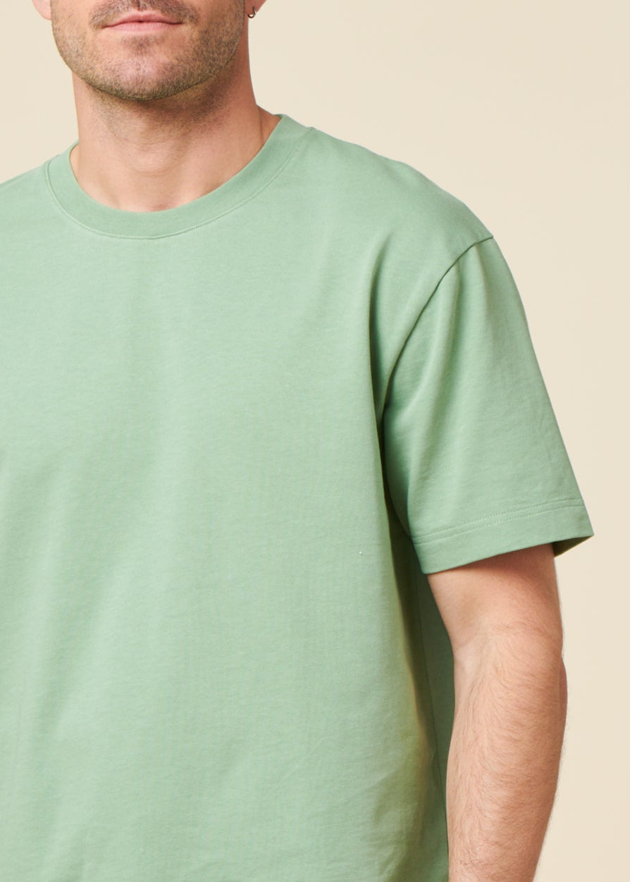 T-shirt oversize en coton bio | vert sauge