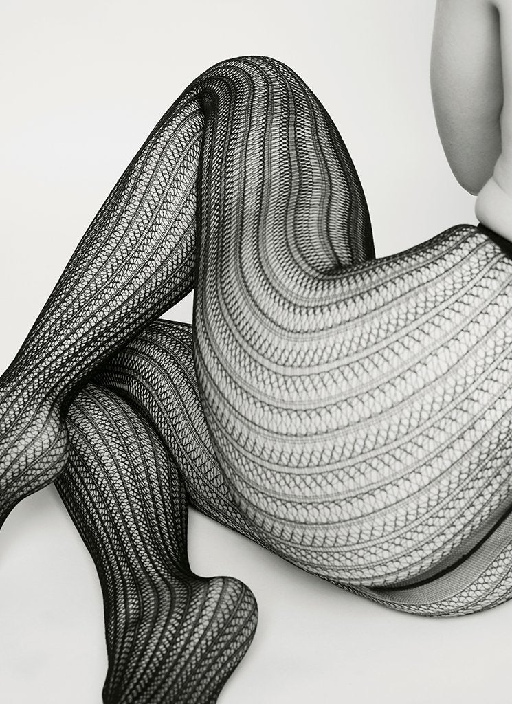 Collants à motifs recyclés | noir "Selma"