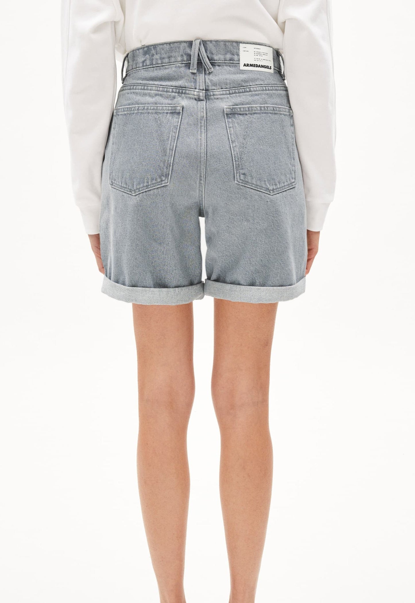 Short en jean en coton bio | gris "sheaari warm grey"
