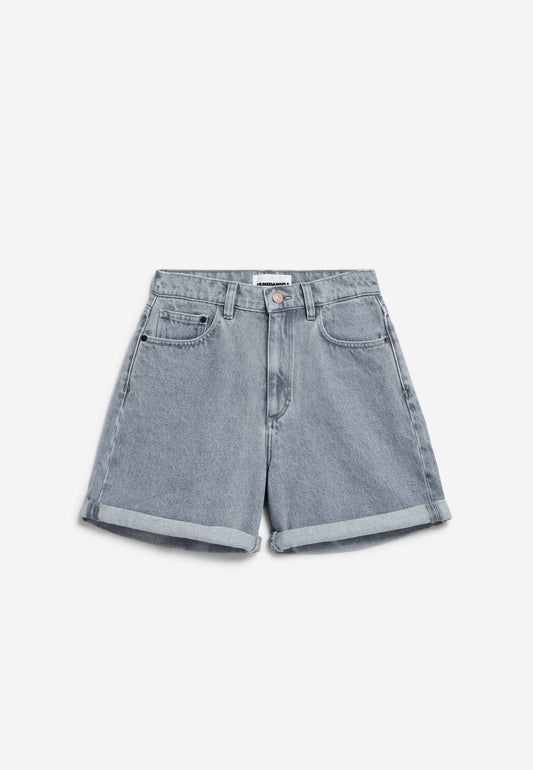 Short en jean en coton bio | gris "sheaari warm grey"