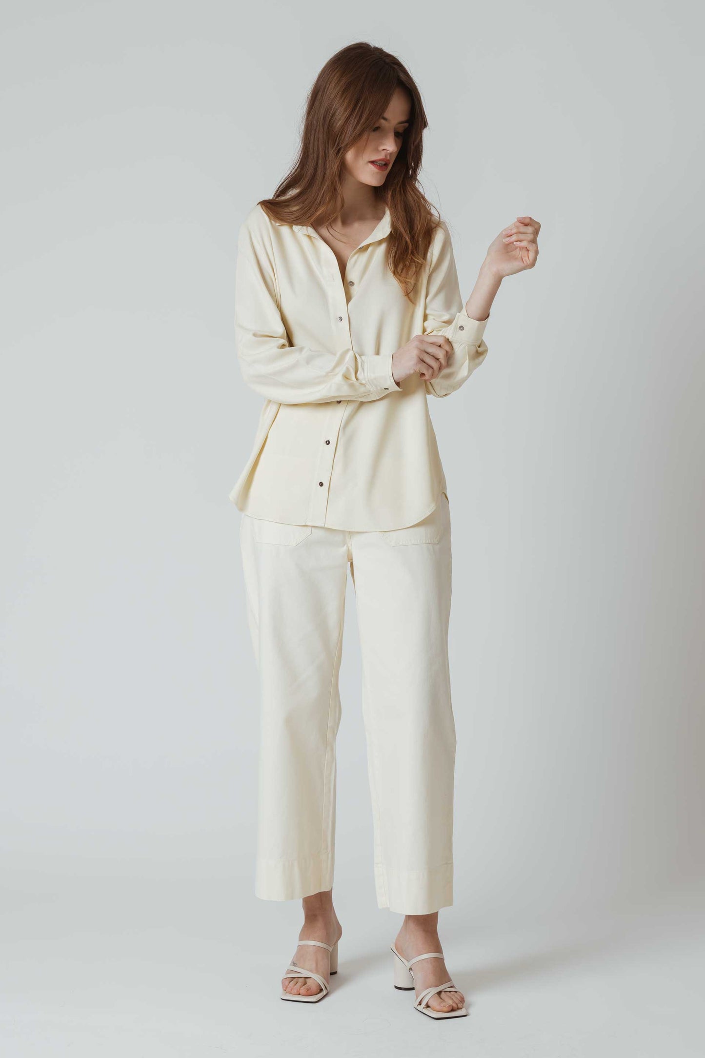 A RENVOYER - Chemise écrue en ecovero - camisa asune cream