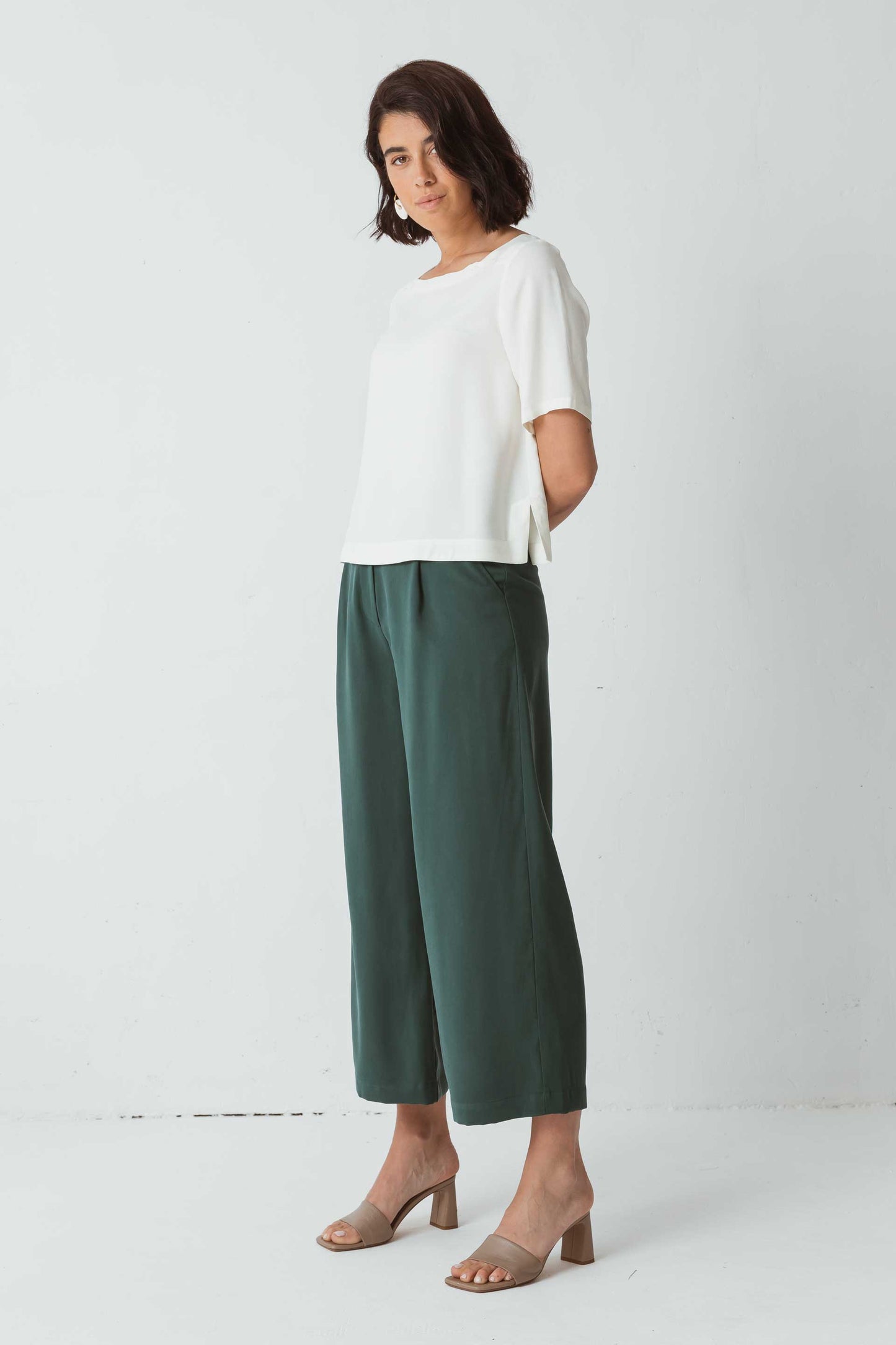A RENVOYER - Blouse blanche en ecovero - camisa ninbe white