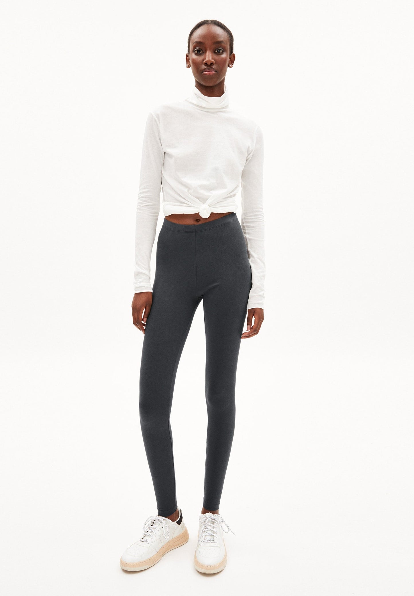 Legging gris anthra en coton bio - shivaa graphite