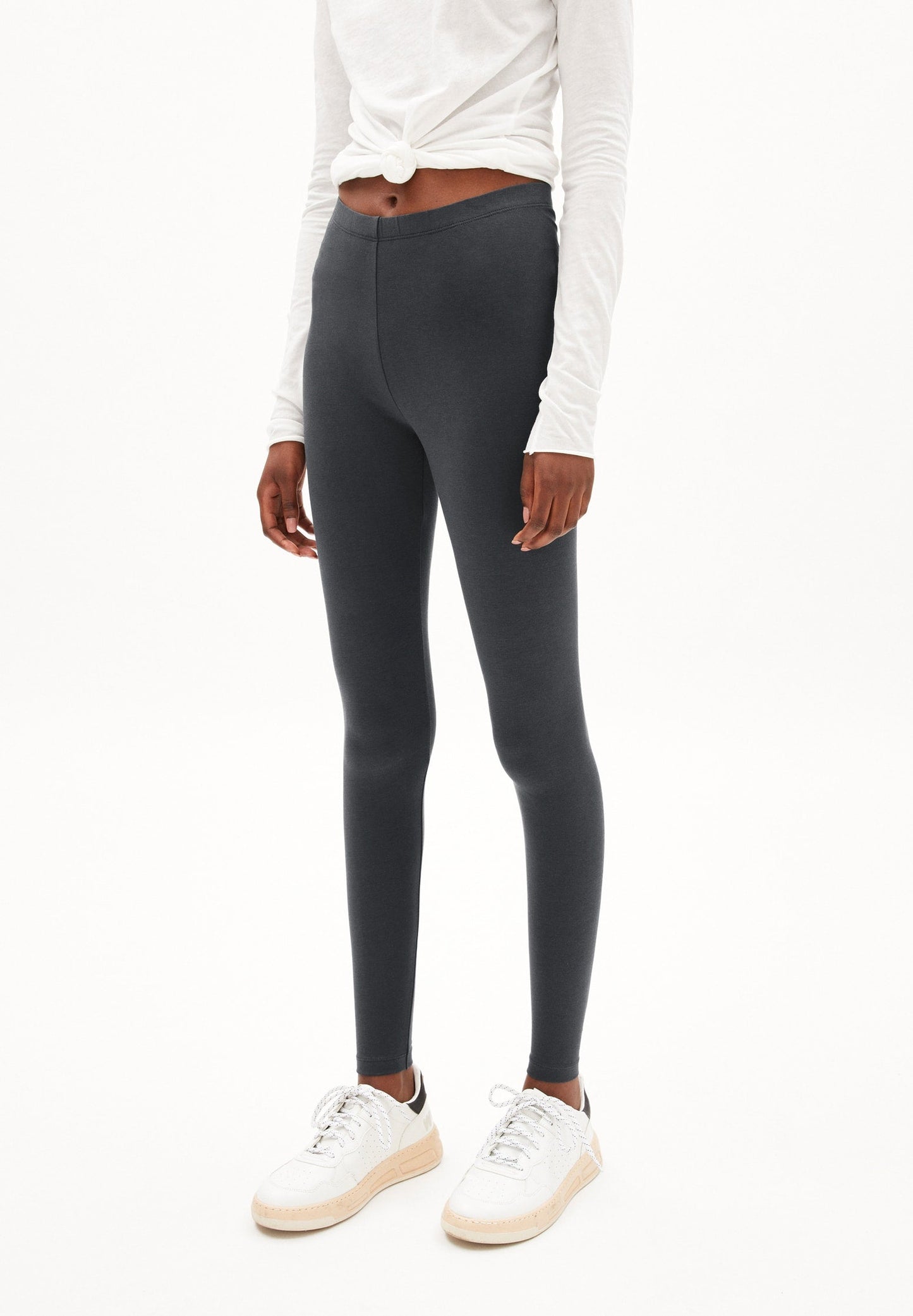 Legging gris anthra en coton bio - shivaa graphite