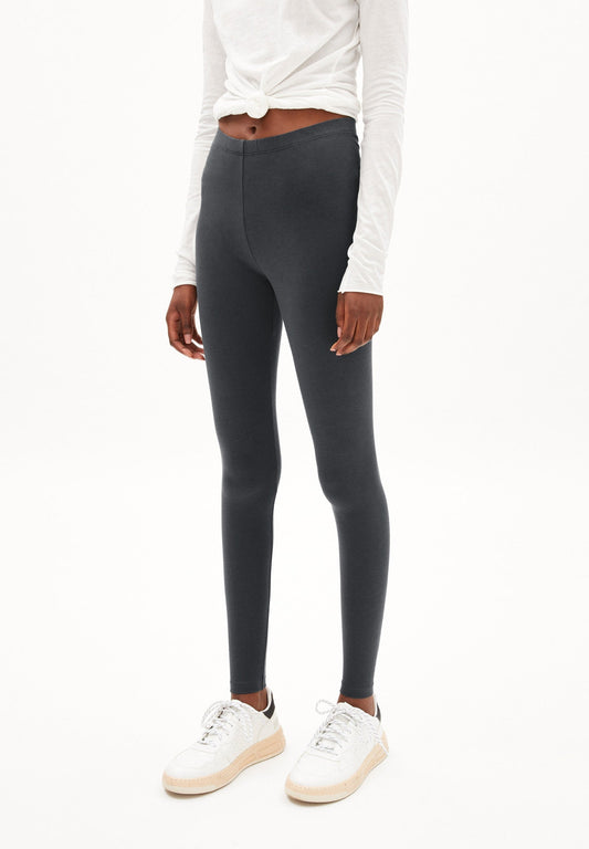 Legging gris anthra en coton bio - shivaa graphite