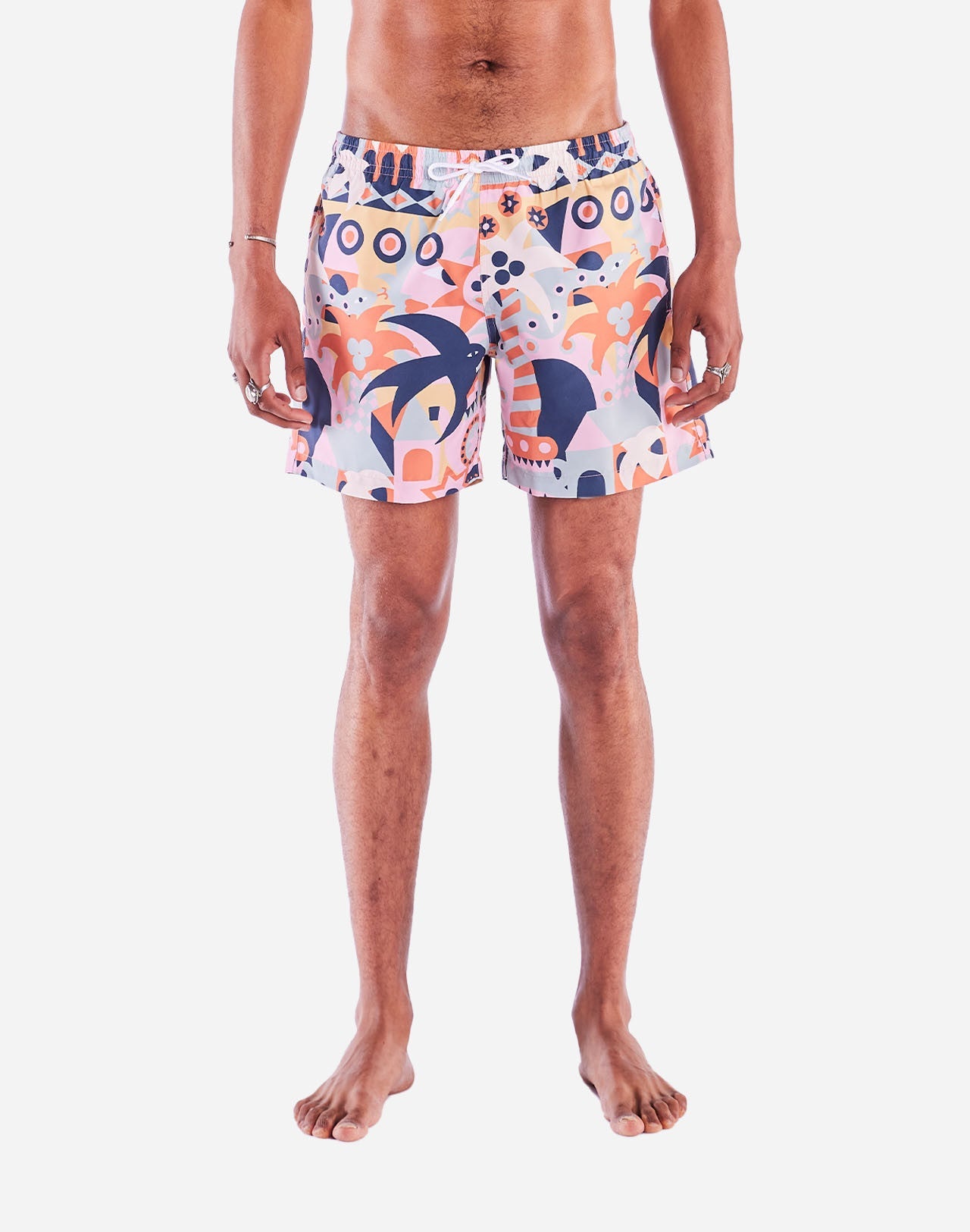 Short en polyester recyclé | multicolore "Swimwear guanacaste motif - pattern"