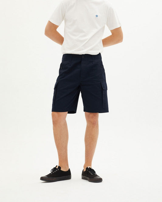 Short cargo marine en coton bio - NAVY DIEGO CARGO SHORTS
