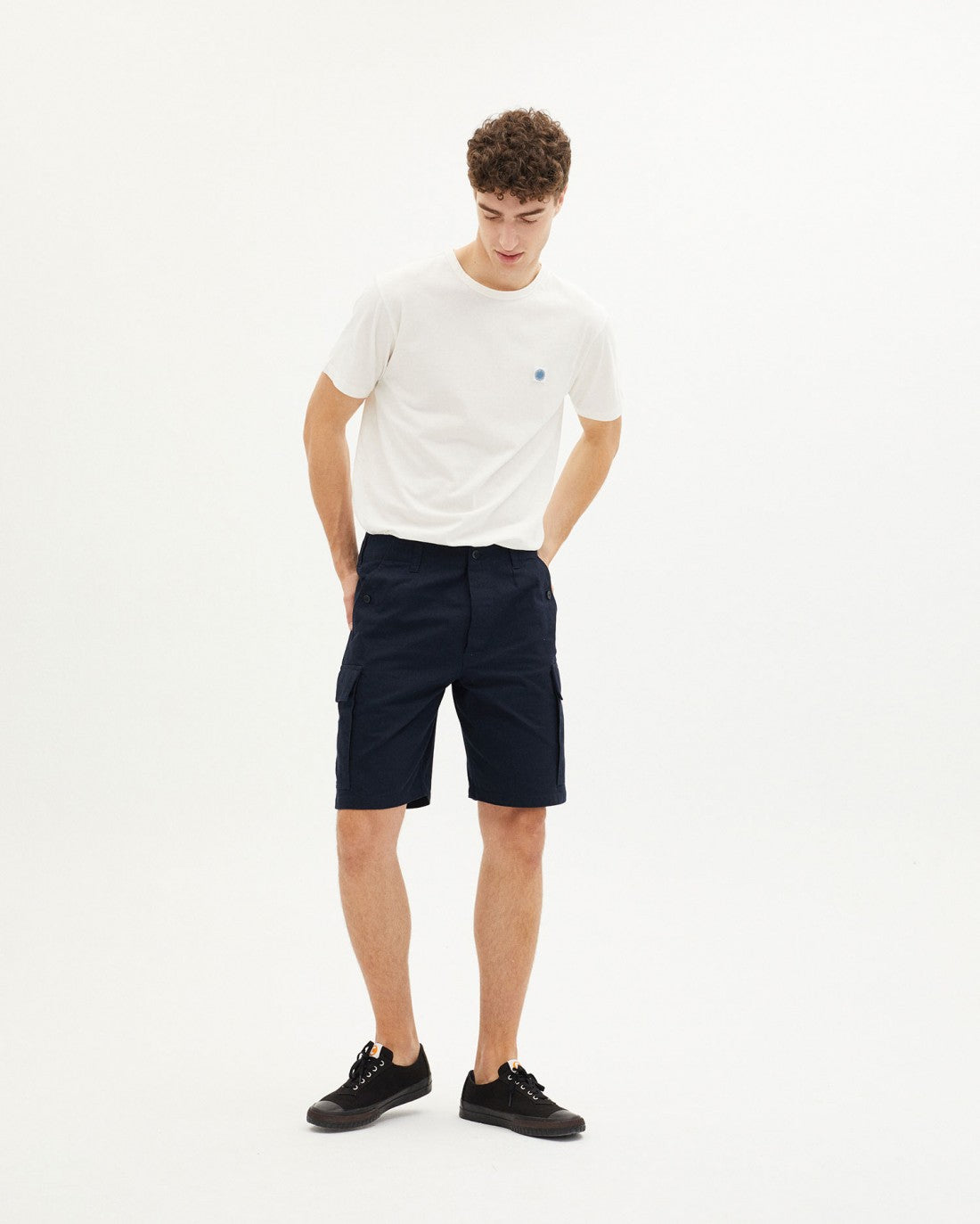Short cargo marine en coton bio - NAVY DIEGO CARGO SHORTS