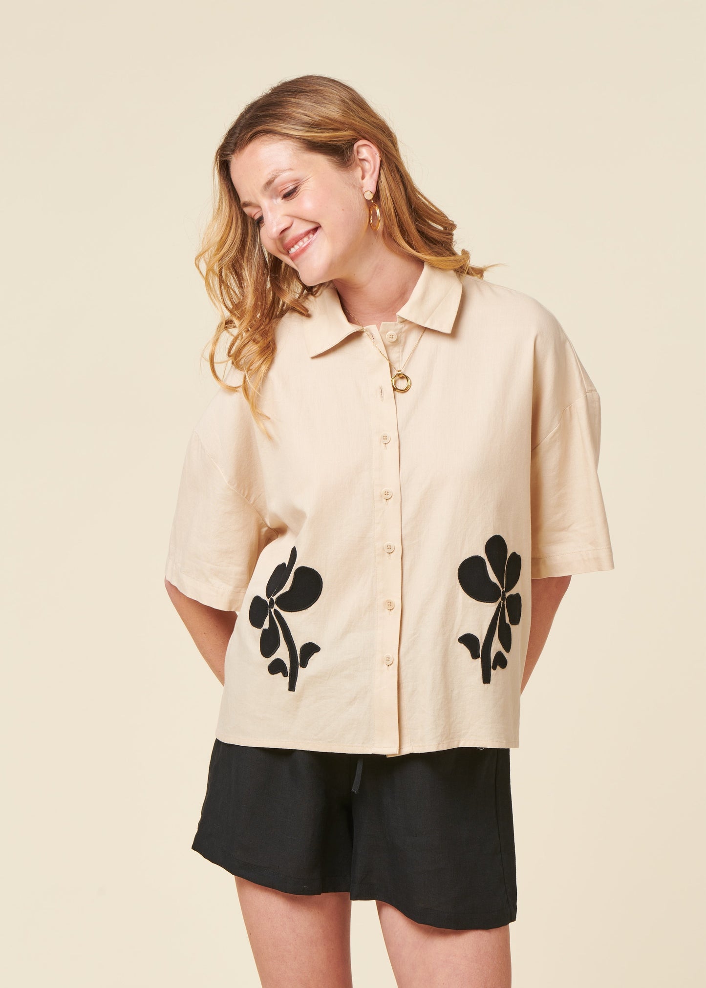 Chemise en coton bio | écru "Marygold anna blouse"