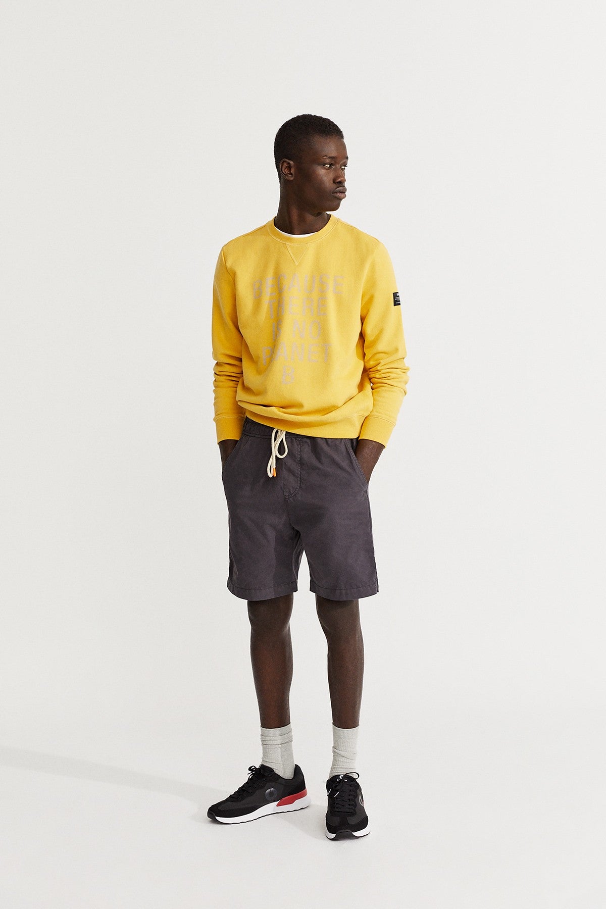 Short léger gris foncé en coton bio - Sand