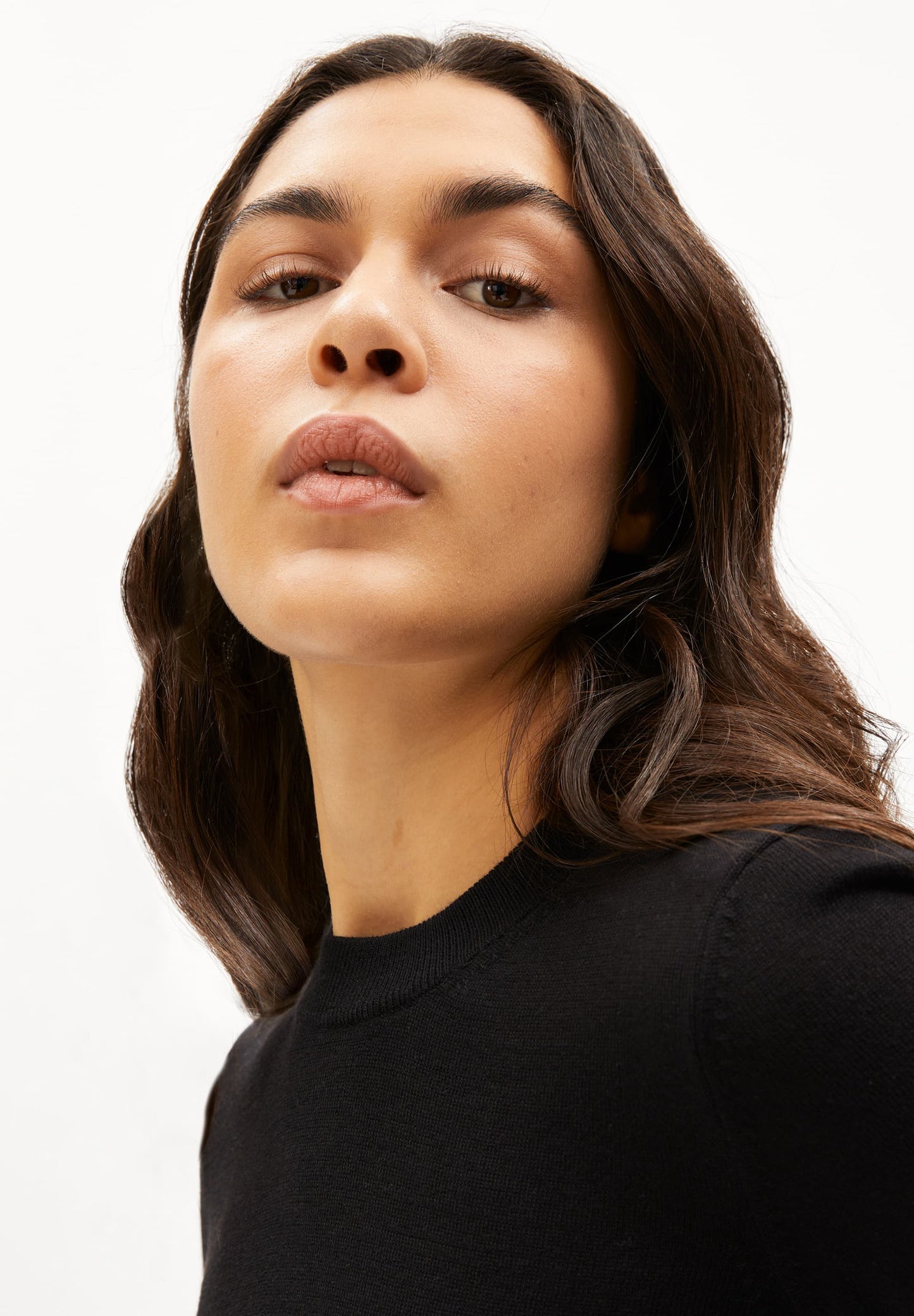 Top maille en coton bio et tencel | noir "siljiaas - black"