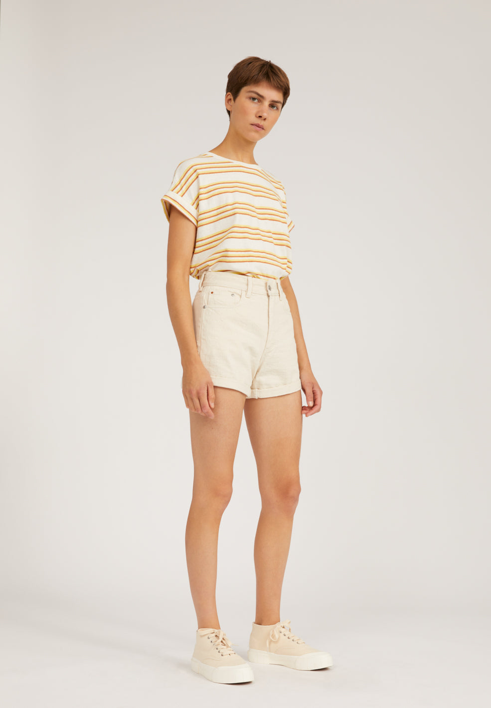 Short en jean non teinté en coton bio - SILVAA