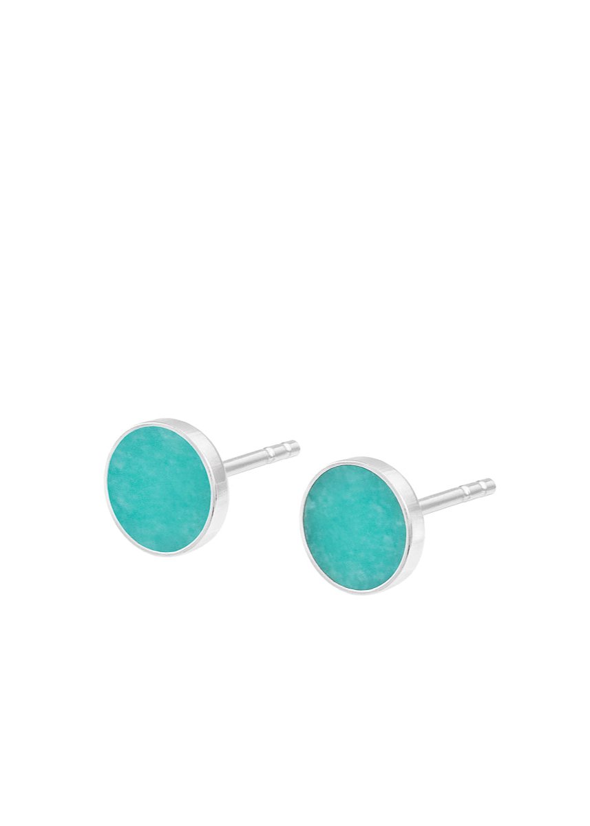 Boucles d'oreilles en argent | Pierre en chrysoprase "small earrings sterling silver"