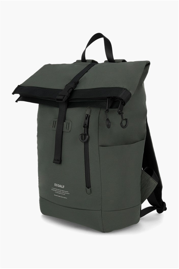 Sac à dos roll top recyclé kaki - SKOPIE