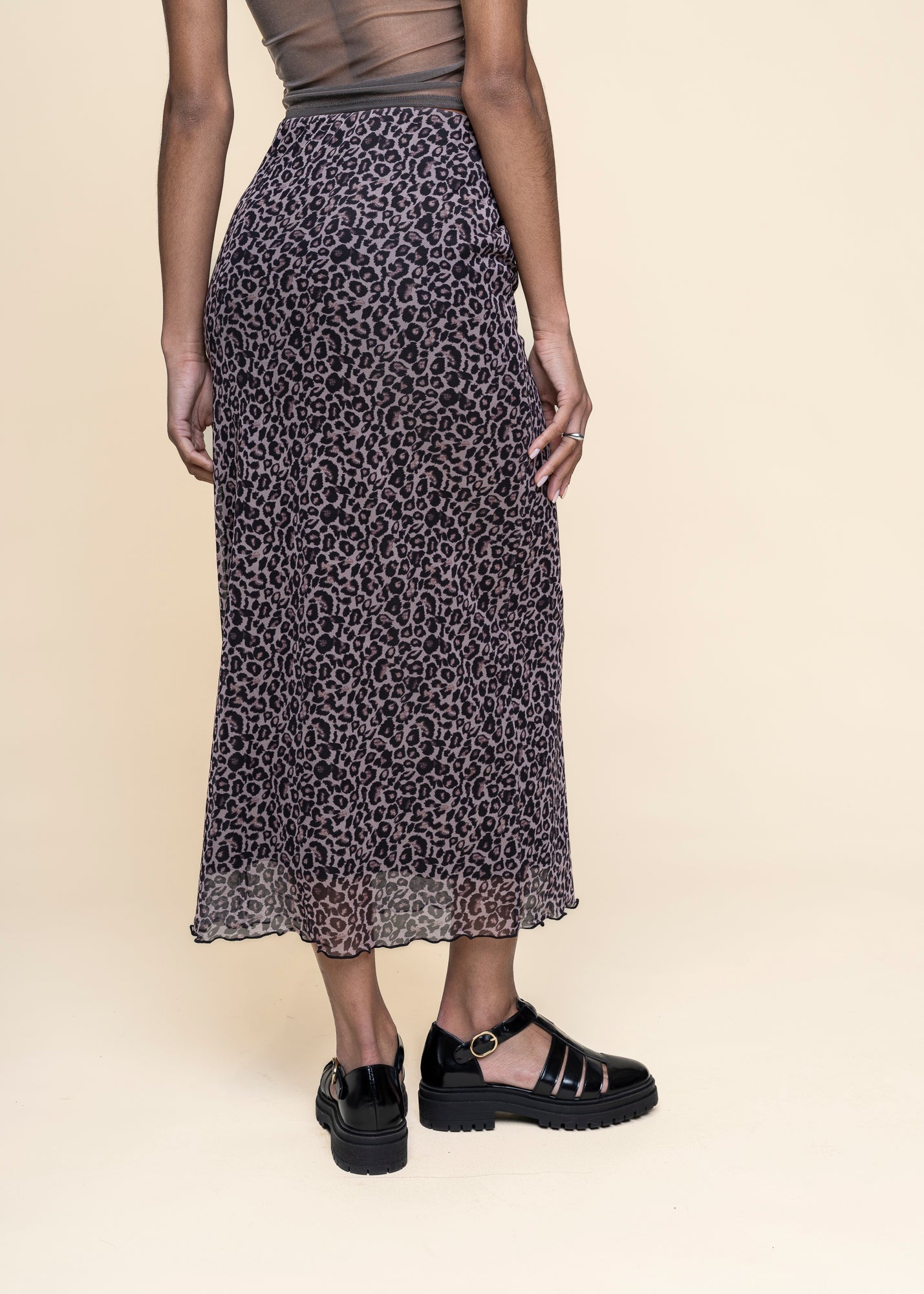 Jupe en matière recyclée | multicolore "smuk - leo print"