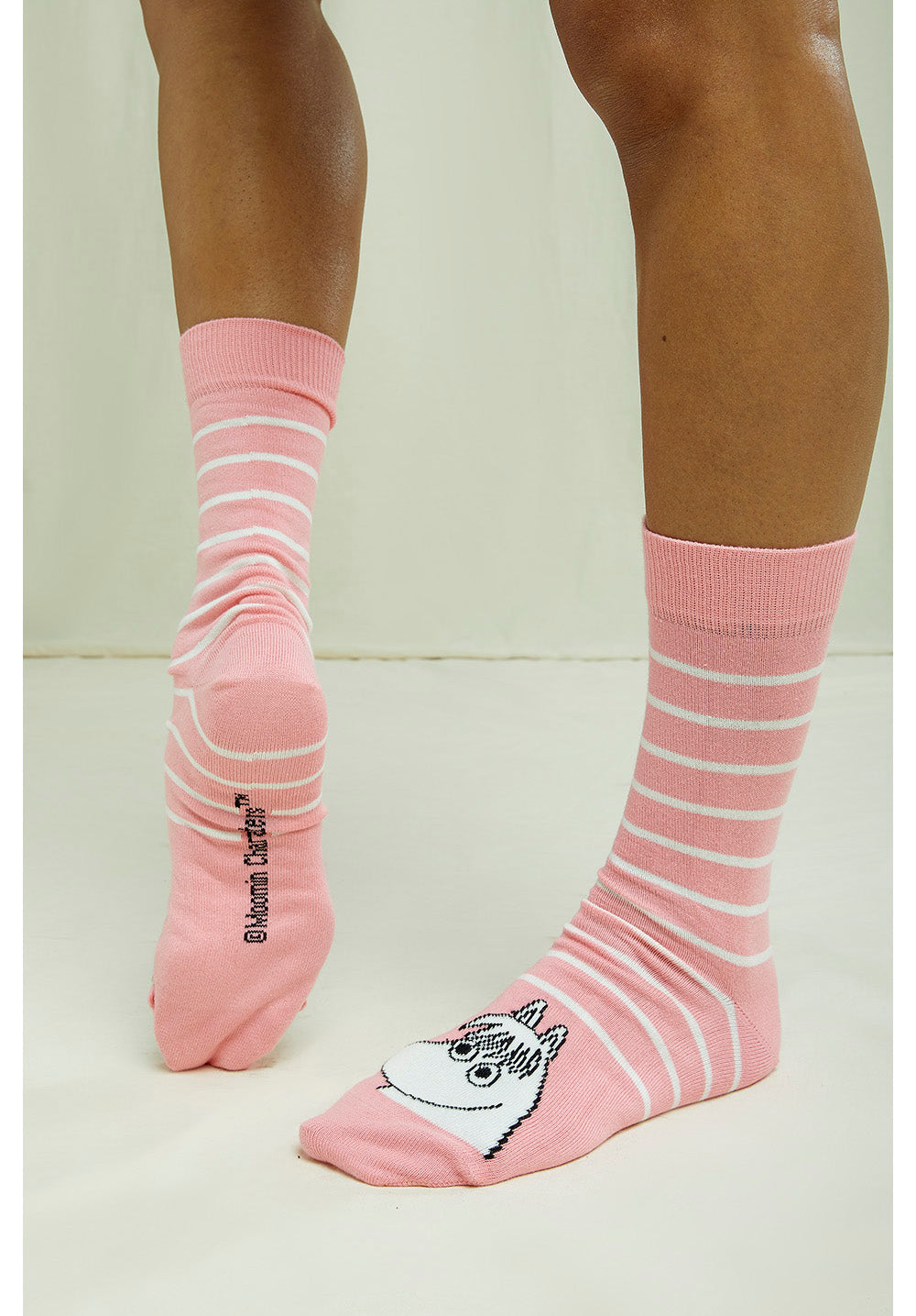 Chaussettes rayées roses en coton bio - Snorkmaiden