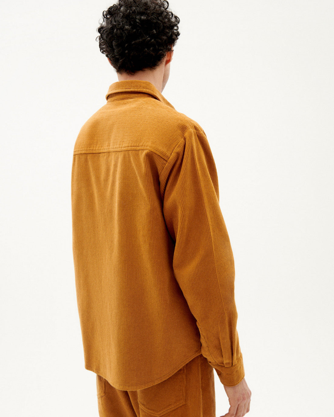 Surchemise camel velours en coton bio - egypt corduroy bes overshirt