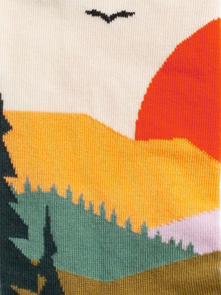 Chaussettes en coton bio | multicolore "forest sunset - multicolor"