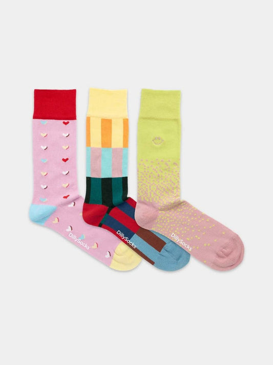 Pack 3 paires chaussettes en coton bio | multicolore "situationship"
