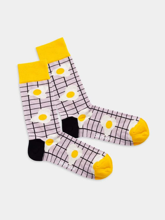 Chaussettes à motifs en coton bio | multicolore "sunny side up"