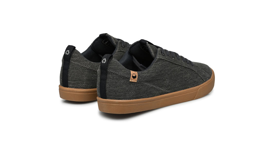 Baskets en coton bio et matière recyclée | gris foncé "cannon canvas m 2.0 dark grey"