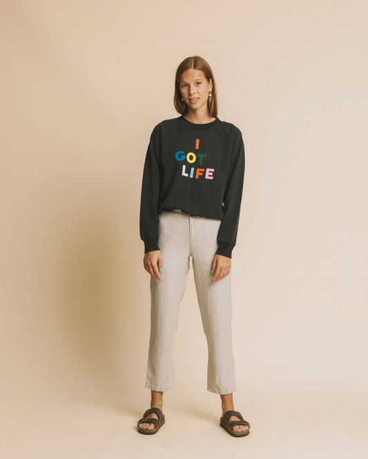 Pantalon beige en chanvre, coton bio et tencel - Dafne