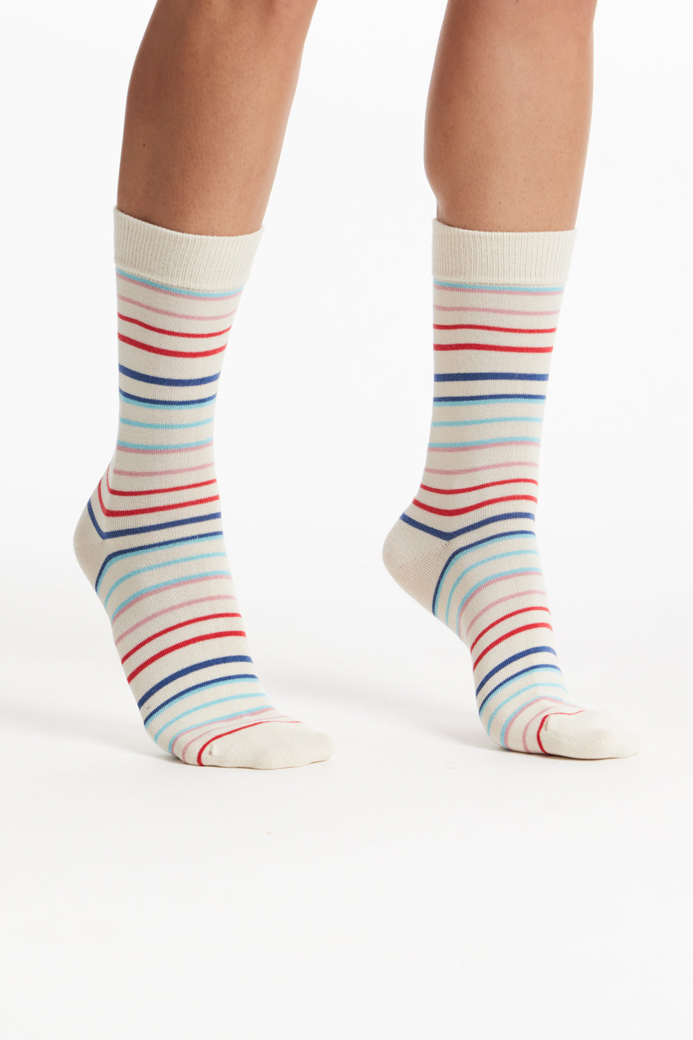Chaussettes rayées en coton bio - striped socks