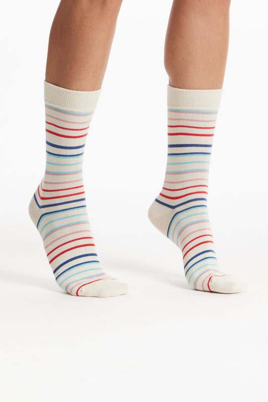 Chaussettes rayées en coton bio - striped socks