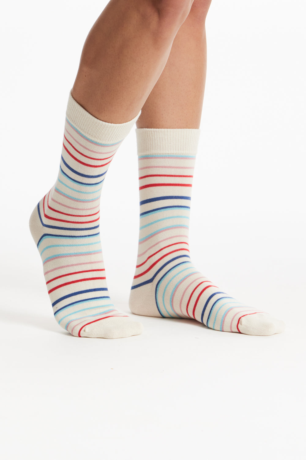 Chaussettes rayées en coton bio - striped socks