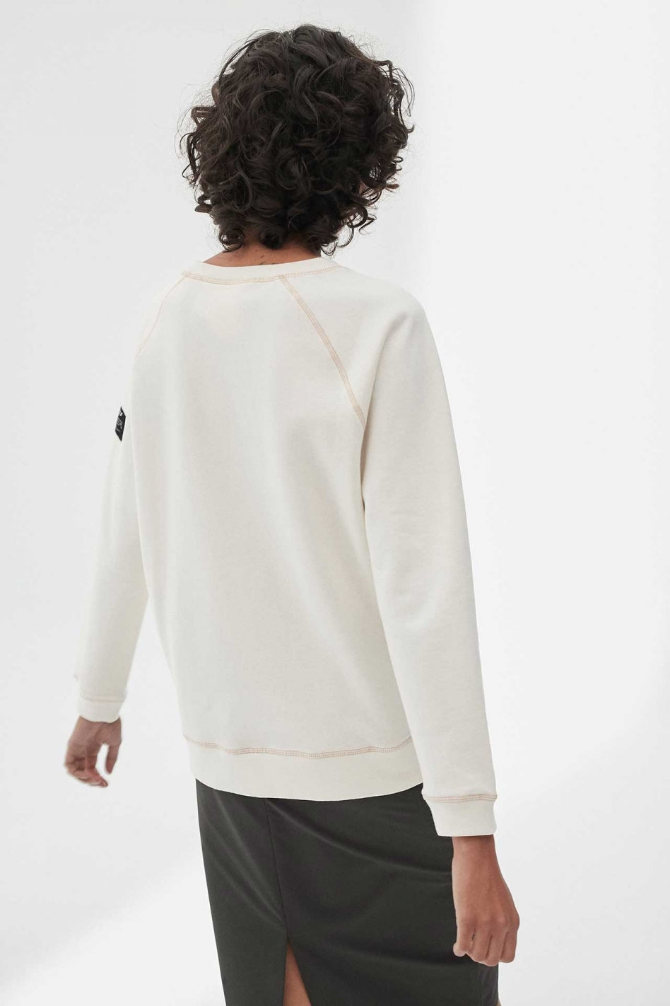 Sweat imprimé blanc en polyester recyclé - Ross Basic Because